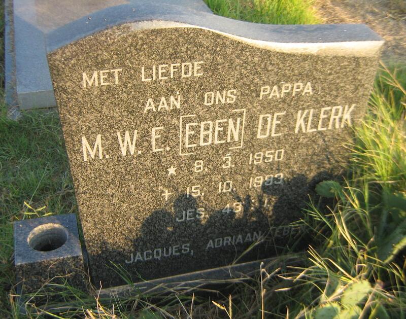 KLERK M.W.E., de 1950-1993