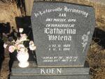 KOEN Catharina Helena 1920-2012