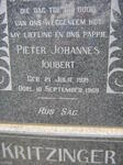 KRITZINGER Pieter Johannes Joubert 1921-1960