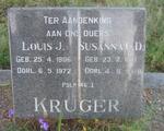 KRUGER Louis J. 1906-1972 & Susanna C.D. 1910-1978