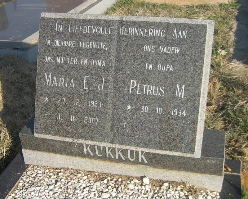 KUKKUK Petrus M. 1934- & Maria E.J. 1933-2007