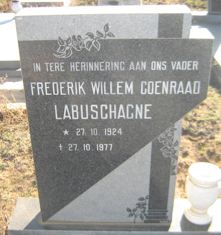 LABUSCHAGNE Frederik Willem Coenraad 1924-1977