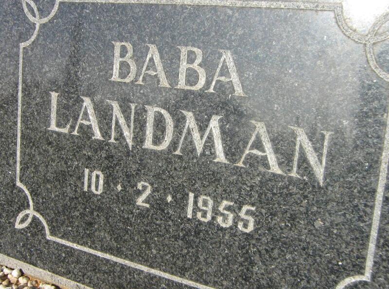 LANDMAN Baba 1955-1955