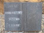 LINDE Minna, v.d. 1893-1968