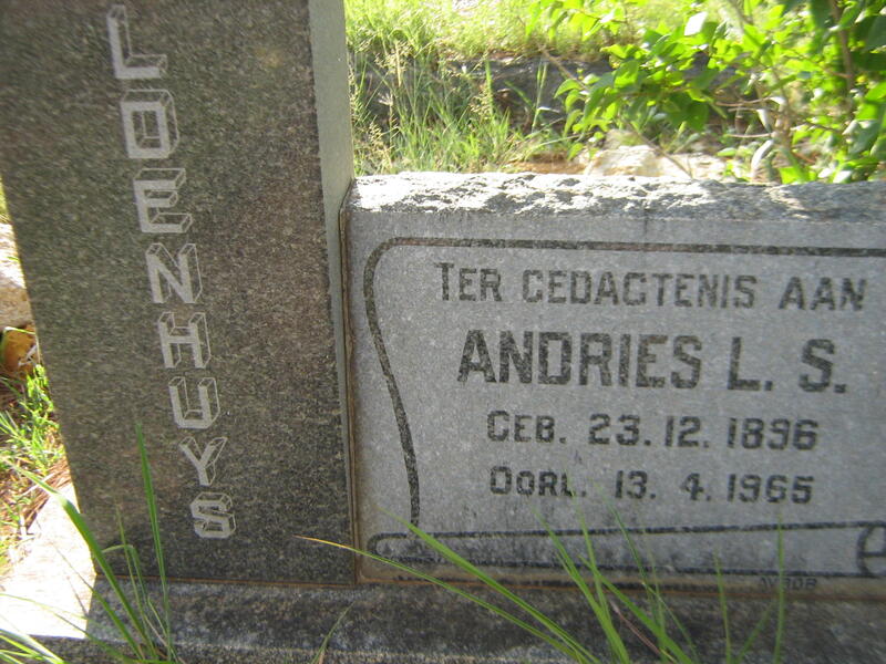LOENHUYS Andries L.S. 1896-1965