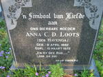 LOOTS Anna C.D. nee HAVENGA 1892-1972