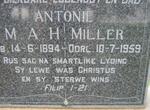MILLER Anthonie M.A.H. 1894-1959