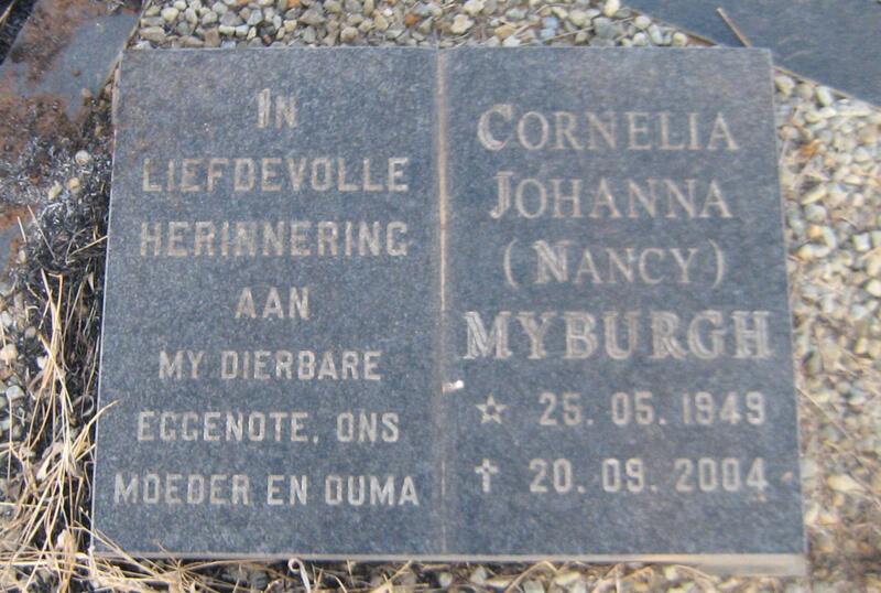 MYBURGH Cornelia Johanna 1949-2004