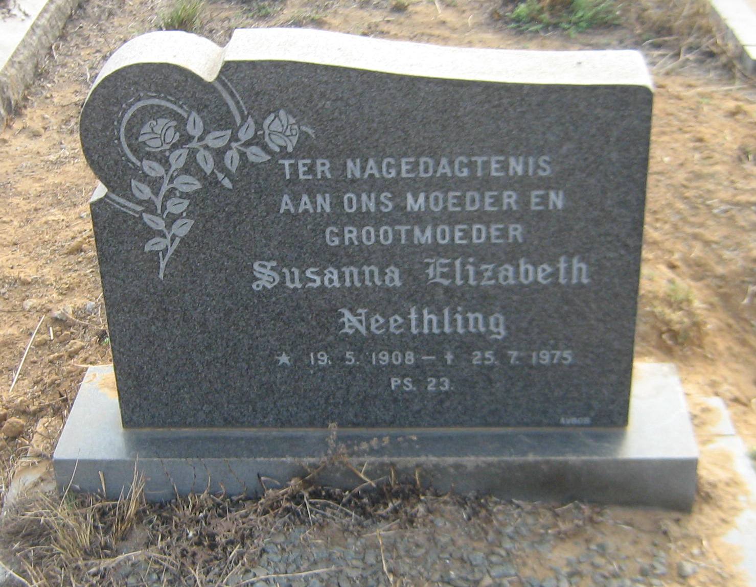 NEETHLING Susanna Elizabeth 1908-1975
