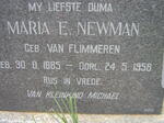 NEWMAN Maria E. nee VAN FLIMMEREN 1885-1958