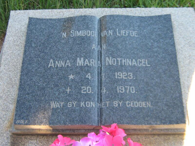 NOTHNAGEL Anna Maria 1923-1970