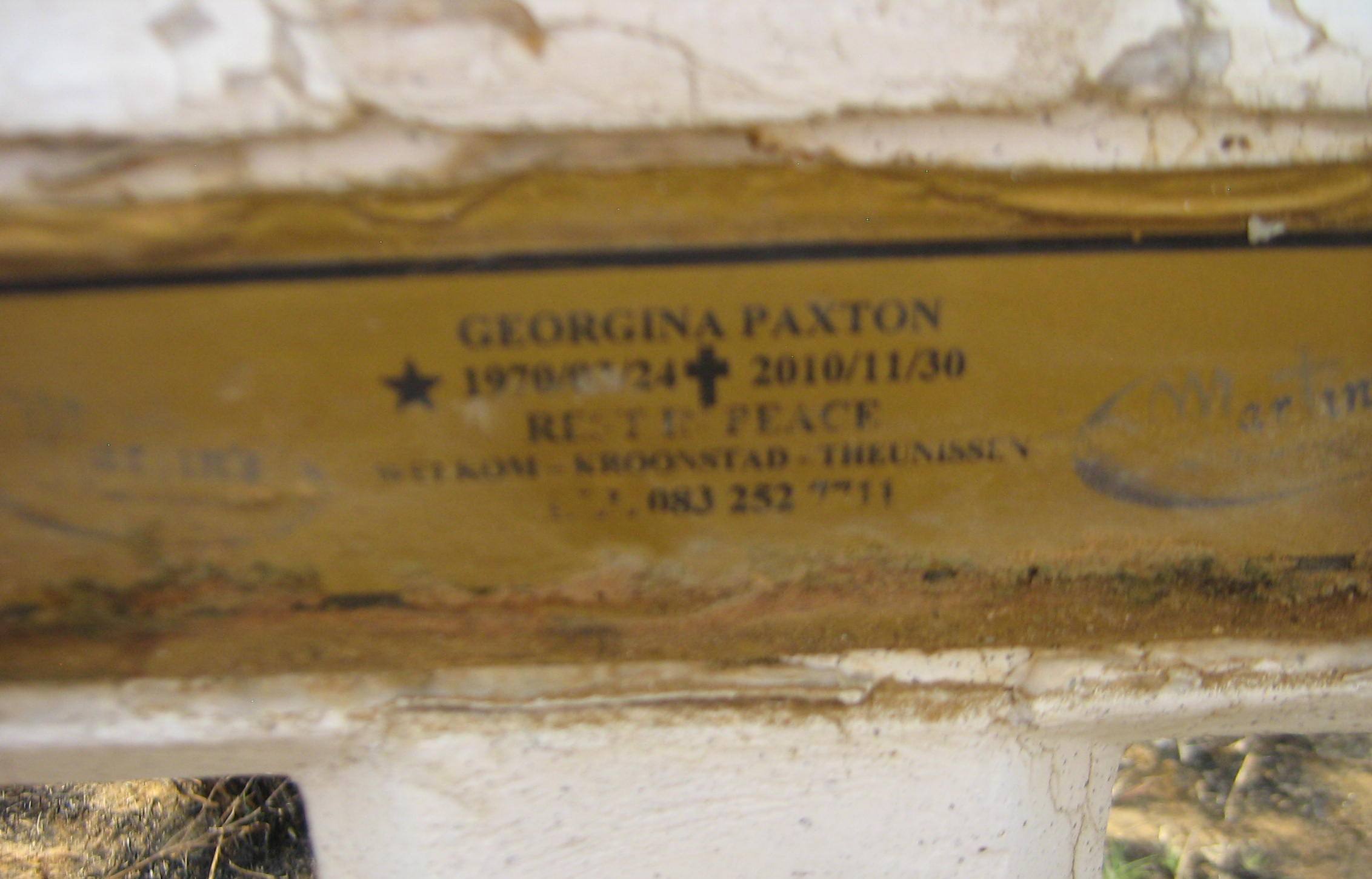 PAXTON Georgina 1970-2010