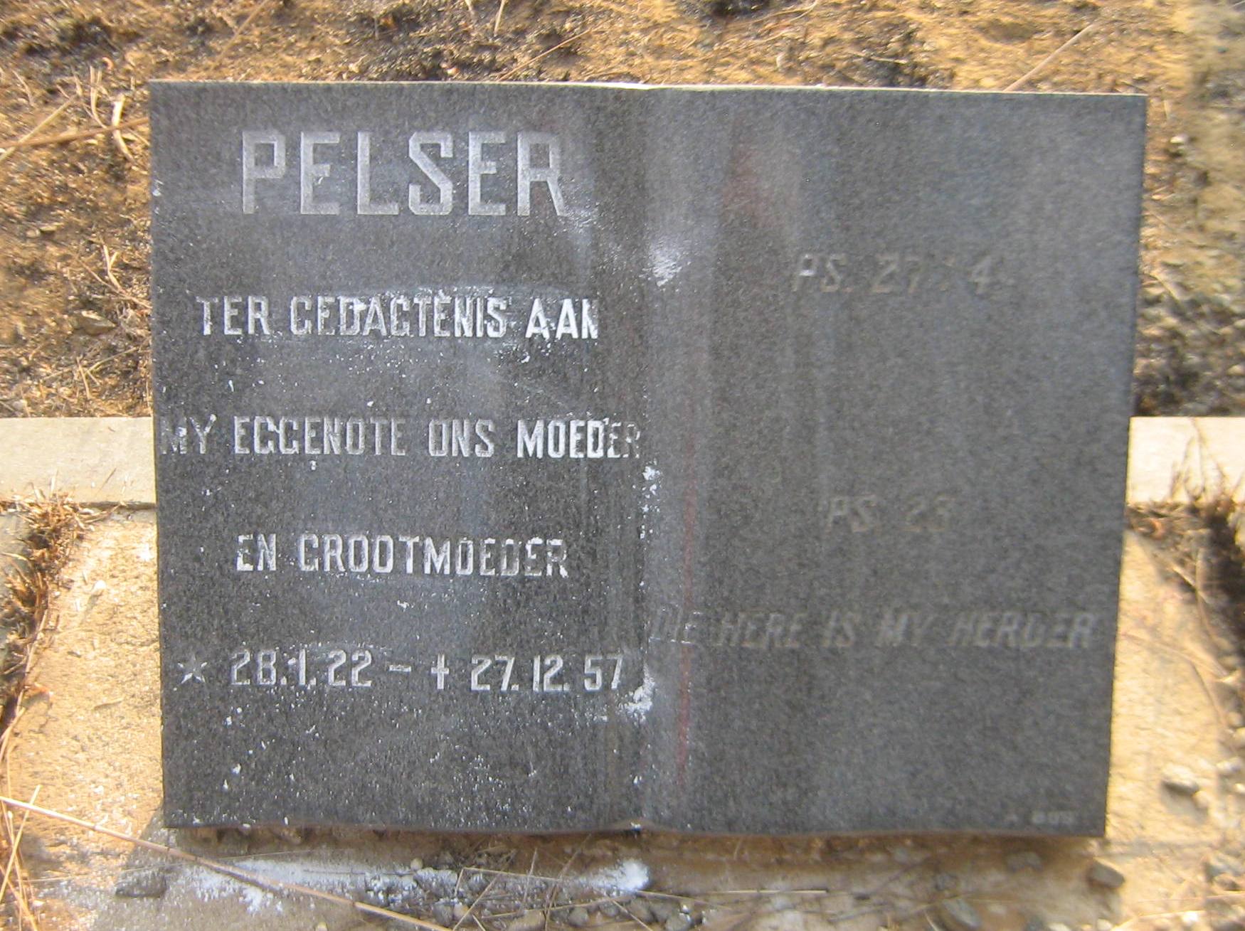 PELSER 1922-1957