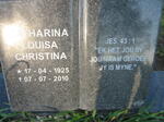 PIENAAR Catharina Louisa Christina 1925-2010