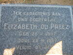 PREEZ Elizabeth, du 1957-1957