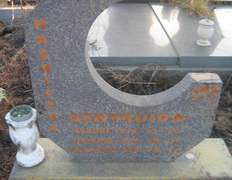 RENSBURG Magrietha Gertruida, van 1916-1996
