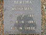 ROBERTS Bertha 1937 - 1987