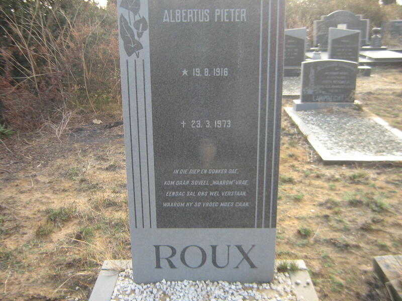 ROUX  Albertus Pieter 1916-1973