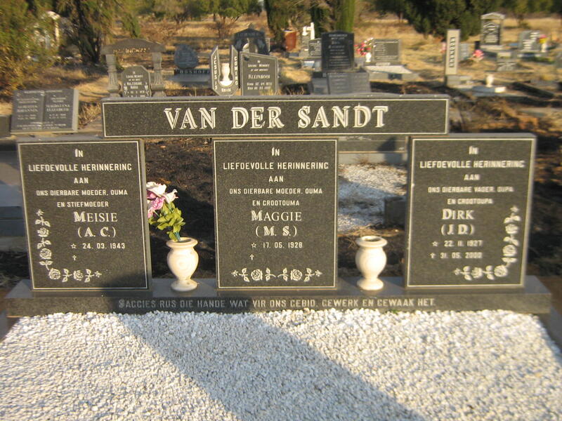 SANDT J.D., van der 1927-2000 & M.S. 1928- :: SANDT A.S., van der 1943-