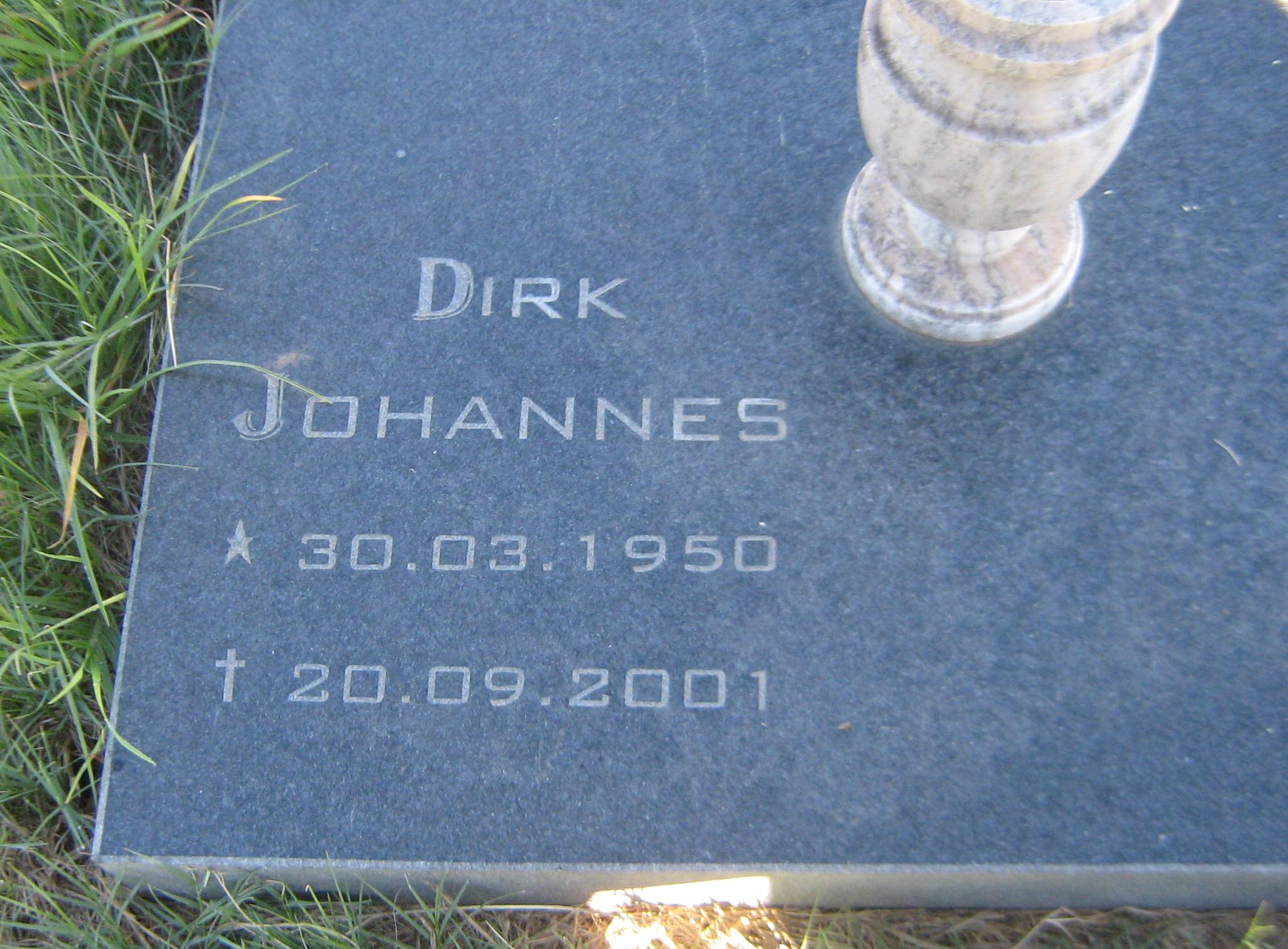 SCHALKWYK Dirk Johannes, van 1950-2001