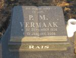 VERMAAK P.M. 1928-2006