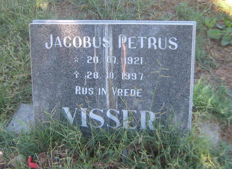 VISSER Jacobus Petrus 1921-1997