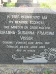 VISSER Johanna Susanna Francina nee VENTER 1901-1958