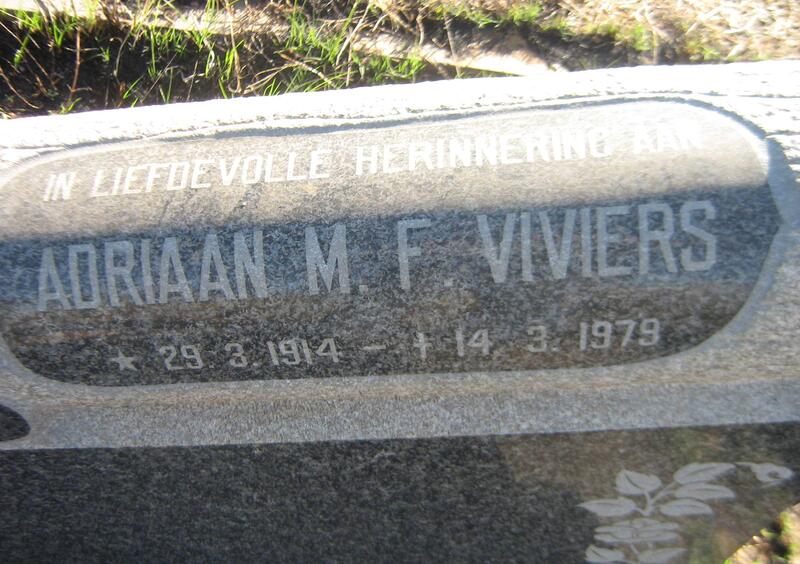 VIVIERS Adriaan M.F. 1914-1979
