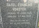 VORSTER Sarel Francois 1901-1956