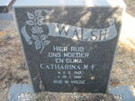 WALSH Catharina M.F. 1910-1981
