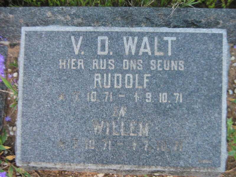 WALT Rudolf, v.d. 1971-1971 :: V.D. WALT Willem 1971-1971