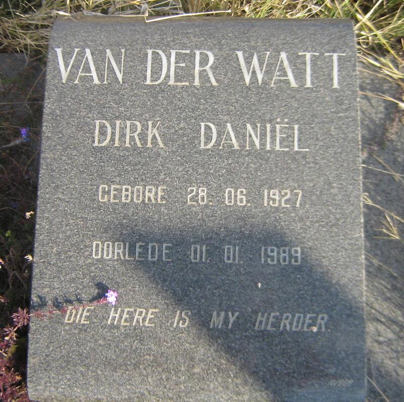 WATT Dirk Daniel, van der 1927-1989