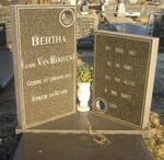 WEEBER Bertha nee VAN ROOYEN 1923-1995