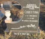 WEEBER Christina nee BRITZ 1926-1985