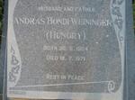 WEININGER Andras Bondi 1904-1971