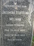 WELMAN Jacomina Stoffelina nee FERREIRA 1898-1958