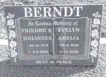 BERNDT Friedrick Johannes 1916-2008 & Evelyn Amelia 1930-2000