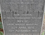 MARSHALL Margaret nee THOMSON 1876-1961