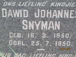 SNYMAN Dawid Johannes 1950-1950