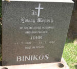BINIKOS John 1921-1982