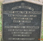 BLACKMORE Ernest Hamilton -1927 & Estelle Ethel -1969