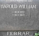FERRAR Harold William 1907-1968
