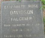 DAVIDSON Elizabeth Rose nee FALCONER 1891-1930