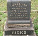 DICKS Leslie John -1932