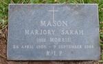 MASON Marjory Sarah nee MORRIS 1905-1988