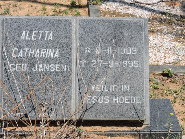 THERON Aletta Catharina nee JANSEN 1909-1995