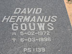 GOUWS David Hermanus 1972-1996