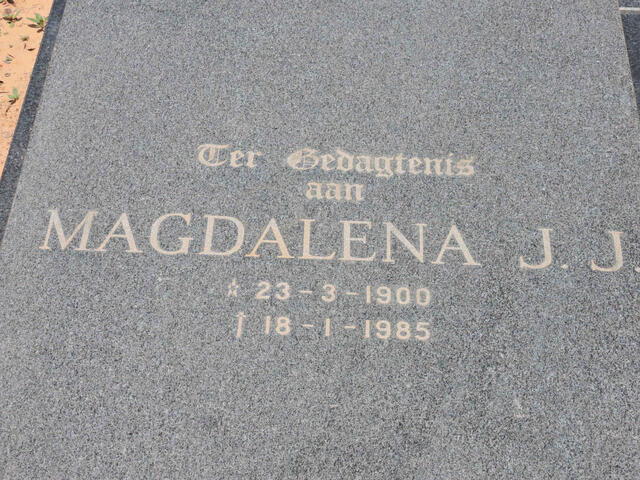 SNYMAN Magdalena J.J. 1900-1985