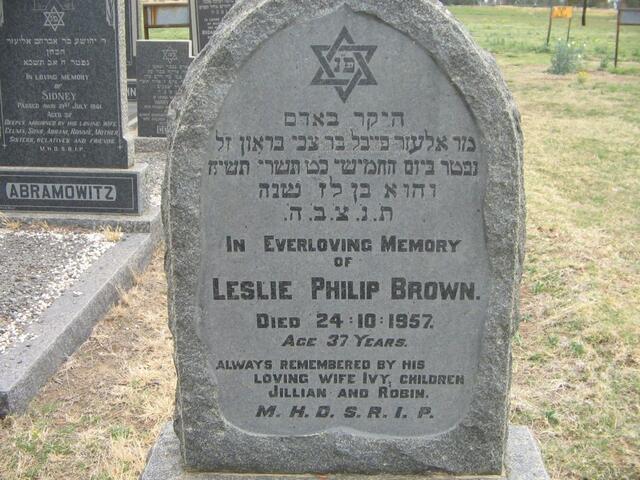 BROWN Leslie Philip -1957