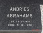 ABRAHAMS Andries 1925-1983